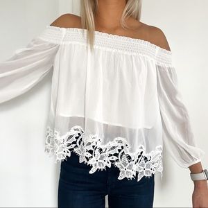 Off the Shoulder Boho Blouse in size Small